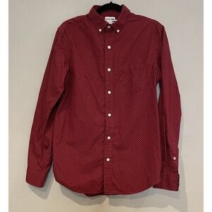 Old‎ Navy Men's The Classic Shirt - Red Polka Dot - Size Medium